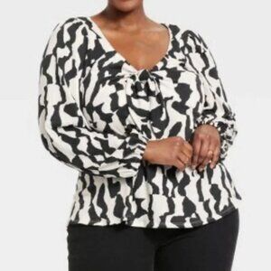Ava and Viv Puff Sleeve Top
